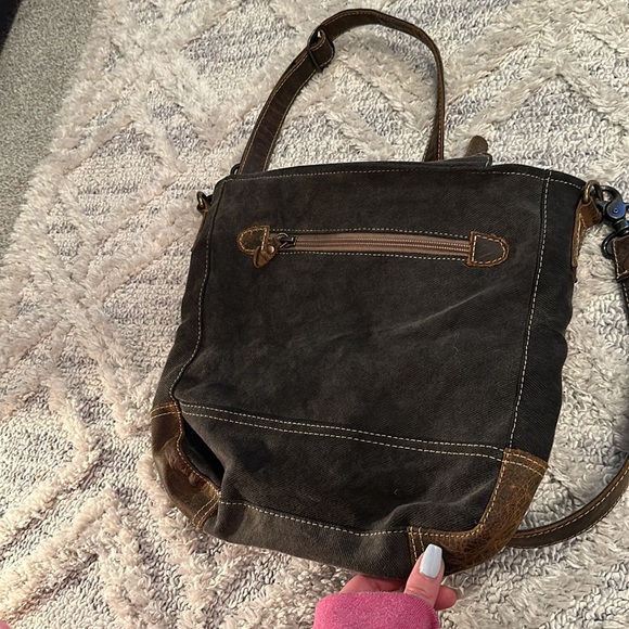 Myra Bag crossbody nubuck boho tribal print bag. Made in India festival purse - Picture 9 of 12